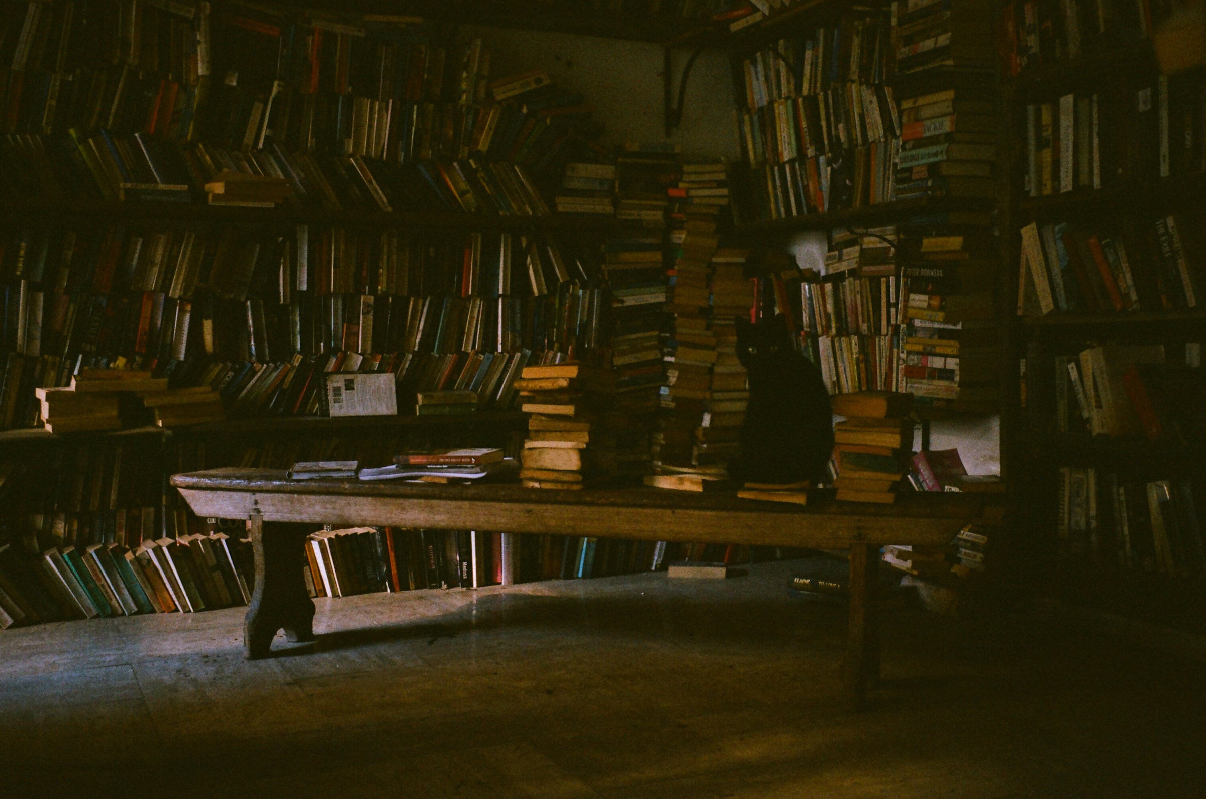 room full of books